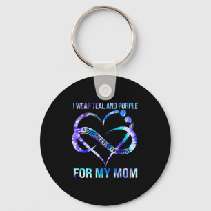 I Wear Teal Purple For Mum Suicide Prevention Awar Key Ring