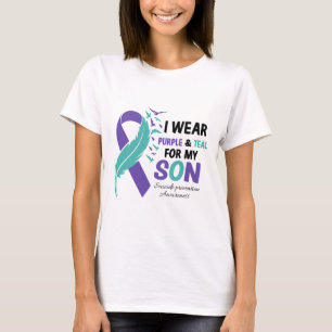 I Wear Teal Purple For My Son Suicide Prevention A T-Shirt
