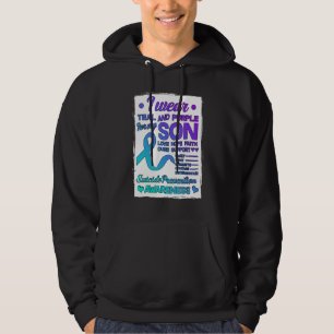 I Wear Teal & Purple For My Son Suicide Prevention Hoodie