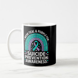 I Wear Teal Purple For Prevention Awareness 1 Coffee Mug