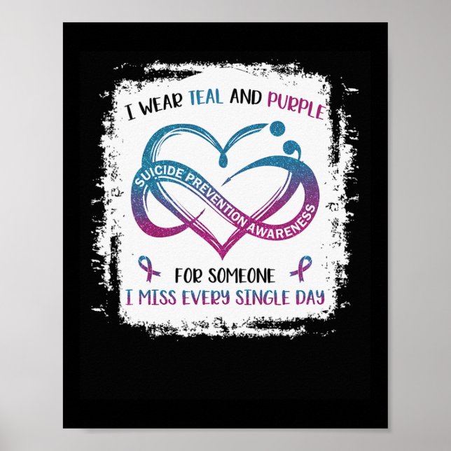 I wear teal purple For Someone I miss Every Single Poster (Front)