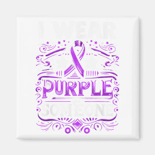 I Wear Teal Purple For Someone I Miss Suicide Awar Magnet