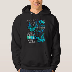 I Wear Teal Support The Fighters Tourette's Awaren Hoodie