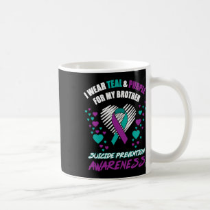 I Wear Tealandpurple For My Brother Suicide Preven Coffee Mug