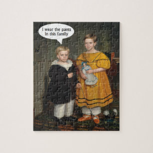 I wear the Pants - Funny Gay Couple Jigsaw Puzzle