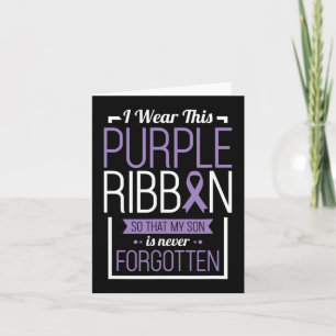 I Wear This Purple Ribbon Overdose Awareness Day G Card