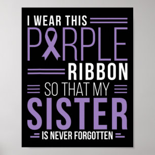 I Wear This Purple Ribbon Overdose Awareness Day G Poster