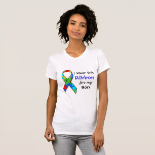 I Wear this Ribbon for my Son Autism Shirt