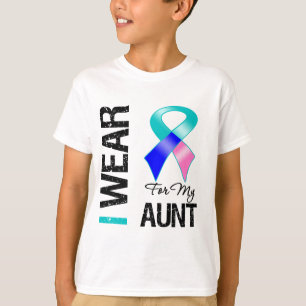 I Wear Thyroid Cancer Ribbon For My Aunt T-Shirt