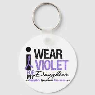 I Wear Violet For My Daughter Key Ring