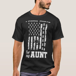 I Wear White For My Aunt Lung Cancer Awareness Mon T-Shirt