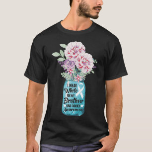 I Wear White For My Brother Lung Cancer Awareness  T-Shirt
