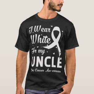 I Wear White For My Uncle Lung Cancer Awareness Ri T-Shirt