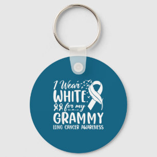 I Wear White Grammy Lung Cancer Awareness Key Ring