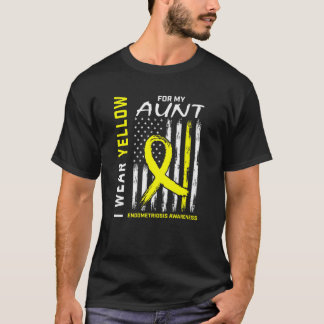 I Wear Yellow For Aunt Endometriosis Awareness Ame T-Shirt