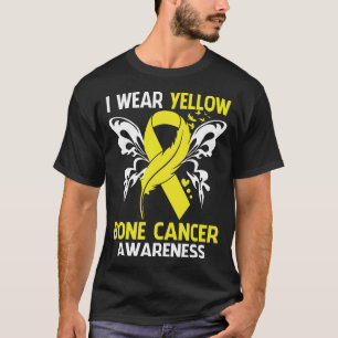 I Wear Yellow For BONE CANCER Awareness T-Shirt
