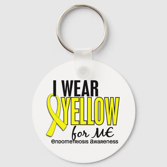 I Wear Yellow For Me 10 Endometriosis Key Ring (Front)
