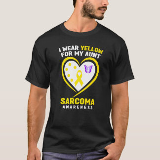 I Wear Yellow For My Aunt Sarcoma Awareness T-Shirt