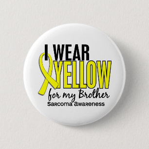 I Wear Yellow For My Brother 10 Sarcoma 6 Cm Round Badge