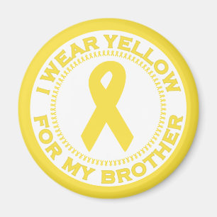 I Wear Yellow For My Brother Magnet