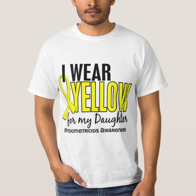 I Wear Yellow For My Daughter 10 Endometriosis T-Shirt (Front)