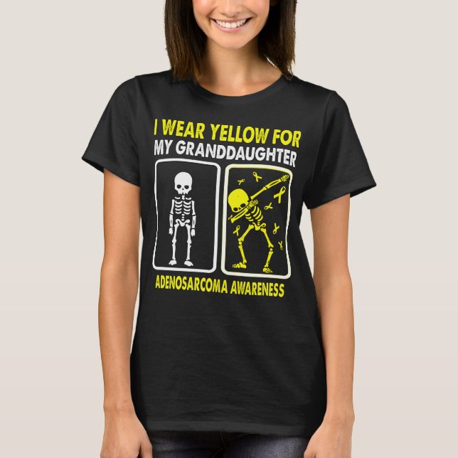 I Wear Yellow For My Granddaughter ADENOSARCOMA  T-Shirt (Front)