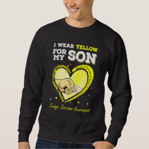 I Wear Yellow For My Son Ewing Sarcoma Awareness Sweatshirt
