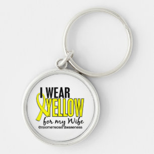 I Wear Yellow For My Wife 10 Endometriosis Key Ring