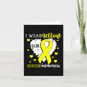 I Wear Yellow For Suicide Awareness Ribbon Graphic Card