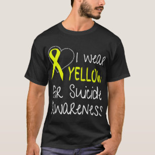 I Wear Yellow For Suicide Awareness Ribbon T-Shirt