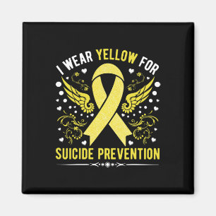 I Wear Yellow For Suicide Prevention Awareness Sup Magnet