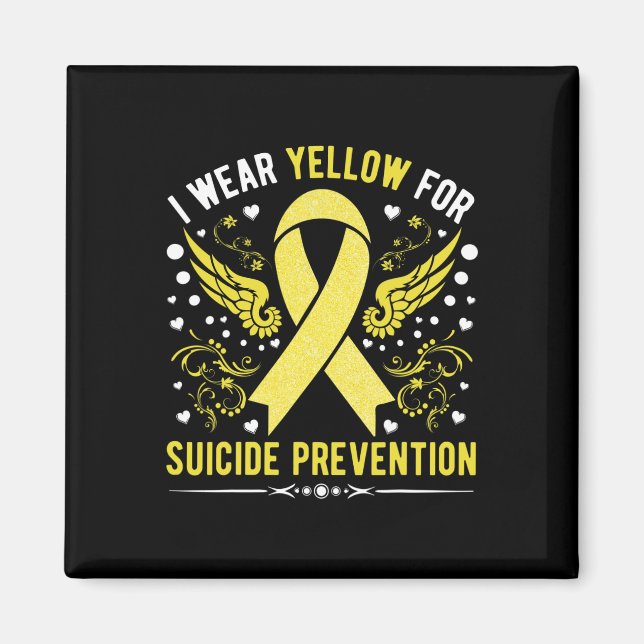 I Wear Yellow For Suicide Prevention Awareness Sup Magnet (Front)