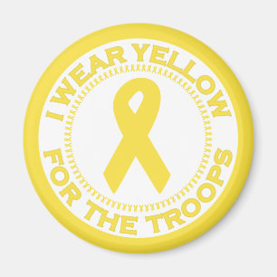 I Wear Yellow For The Troops Magnet
