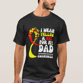 I Wear Yellow Red For My Dad Autoimmune Hepatitis  T-Shirt