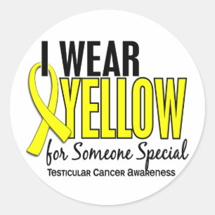 I Wear Yellow Someone Special 10 Testicular Cancer Classic Round Sticker