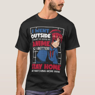I Went Outside It Wasnt Good As Anime Anime retro T-Shirt