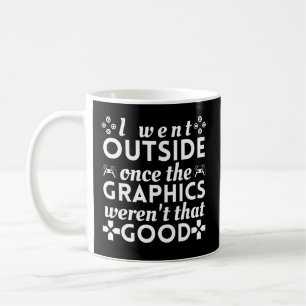 I went outside once the graphics weren't that good coffee mug