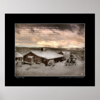 I Went to the Woods, Thoreau Poster