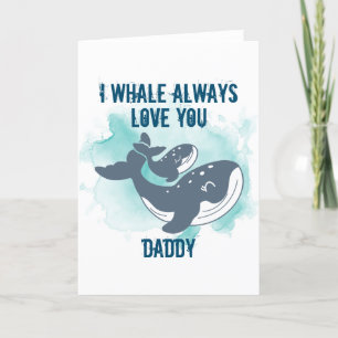 I Whale Always Love You Customisable Thank You Car Card
