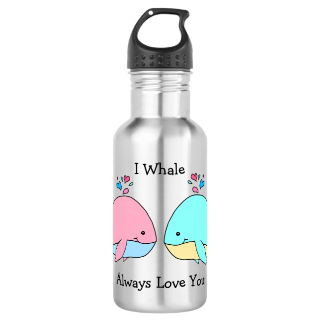 I Whale Always Love You Kawaii 532 Ml Water Bottle (Front)