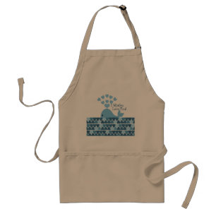 I Whaley Love You! Blue Standard Apron