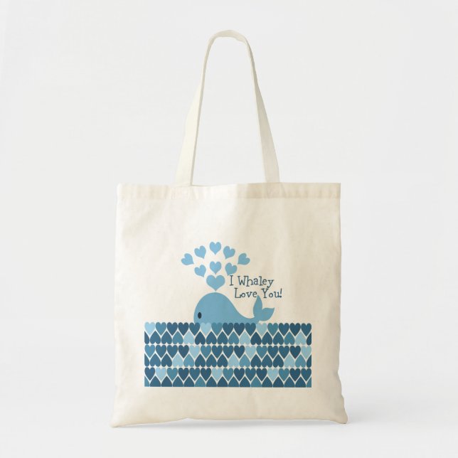 I Whaley Love You! Blue Tote Bag (Front)