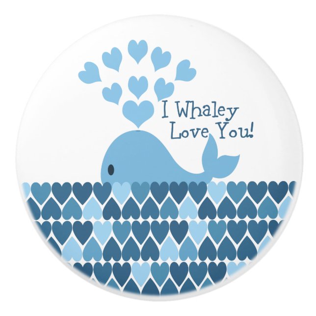 I whaley love you ceramic knob (Front)