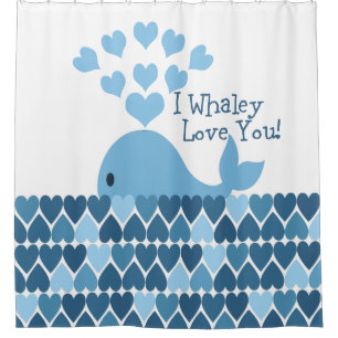 I whaley love you shower curtain