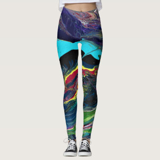 I Will 3 Wild Crazy Colourful Abstract Leggings
