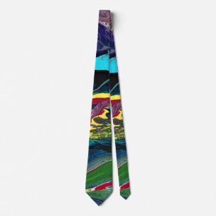 I Will 3 Wild Crazy Colourful Abstract Tie