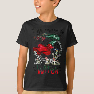 I Will Always Be A Salty Witch Mermaid Skeleton Ha T-Shirt
