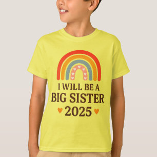 I will be a big sister 2025 T-Shirt