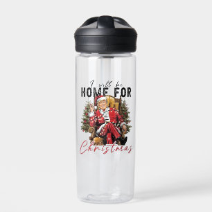 I Will be Home For Christmas Trump Inaguration Day Water Bottle