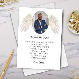 I Will Be There Dad Memorial for Graduate Card